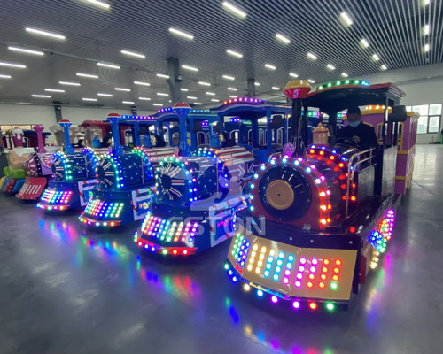 trackless trains in factory