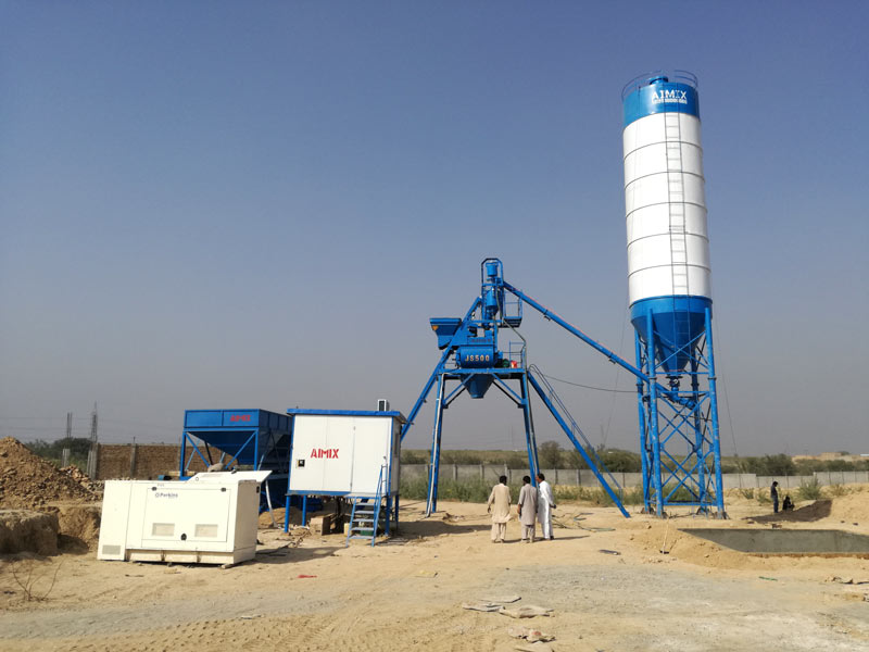 stationary concrete batching plant