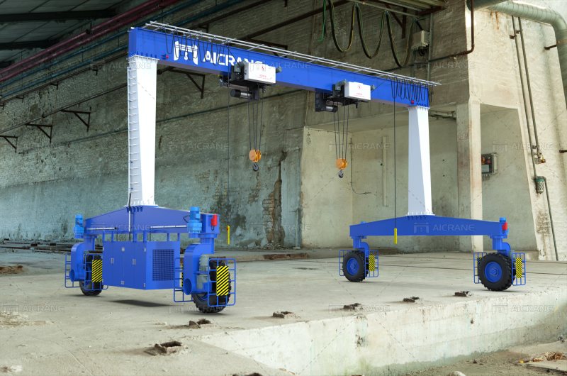 single beam electric rubber gantry crane