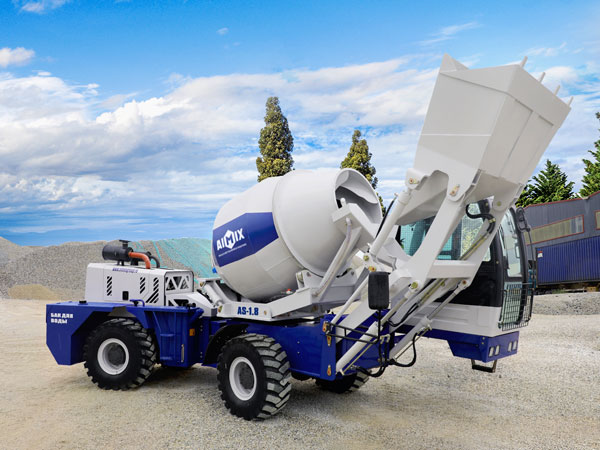 self loading mobile concrete mixer