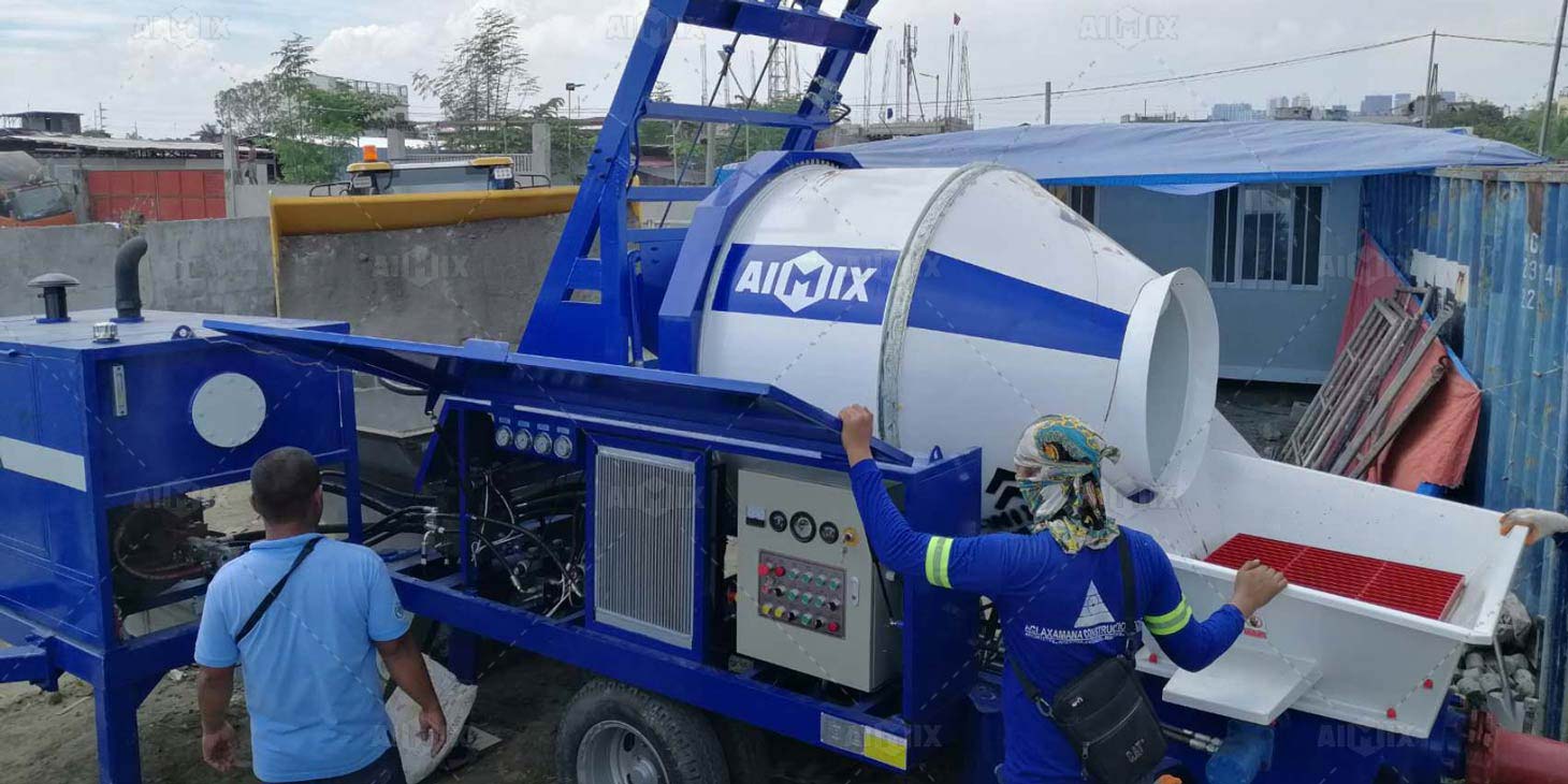 concrete pump mixer