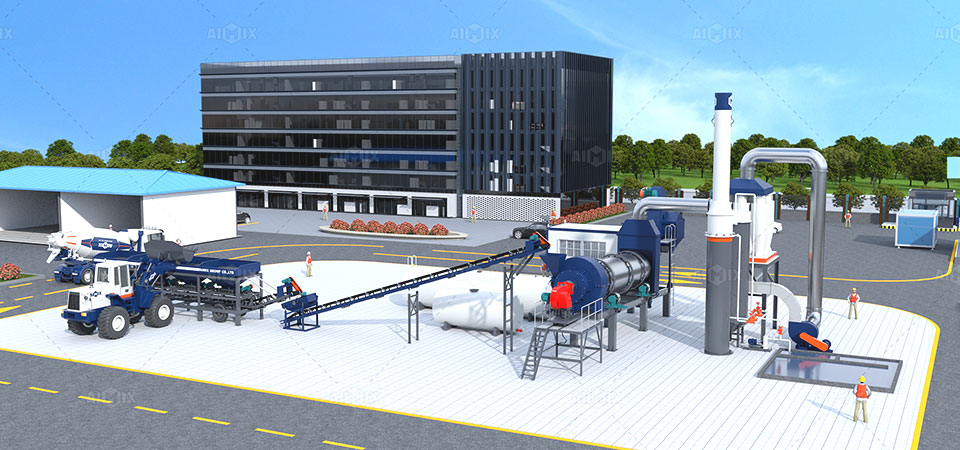 ALT series drum type mini asphalt mixer plant for sale