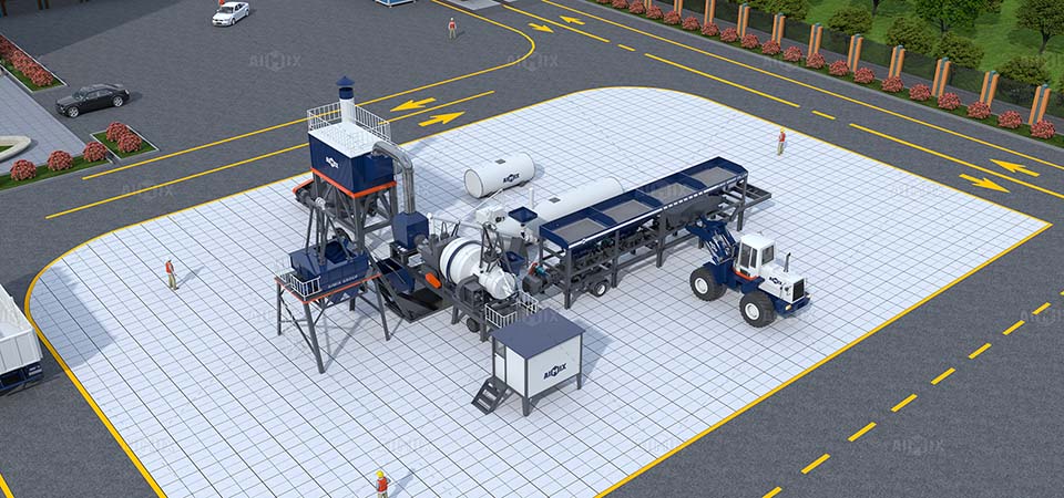 ALYJ mini portable asphalt plant for sale compact type