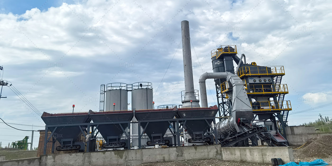 100tph stationary asphalt plant for producing high-quality asphalt aggregates in Kyrgzstan
