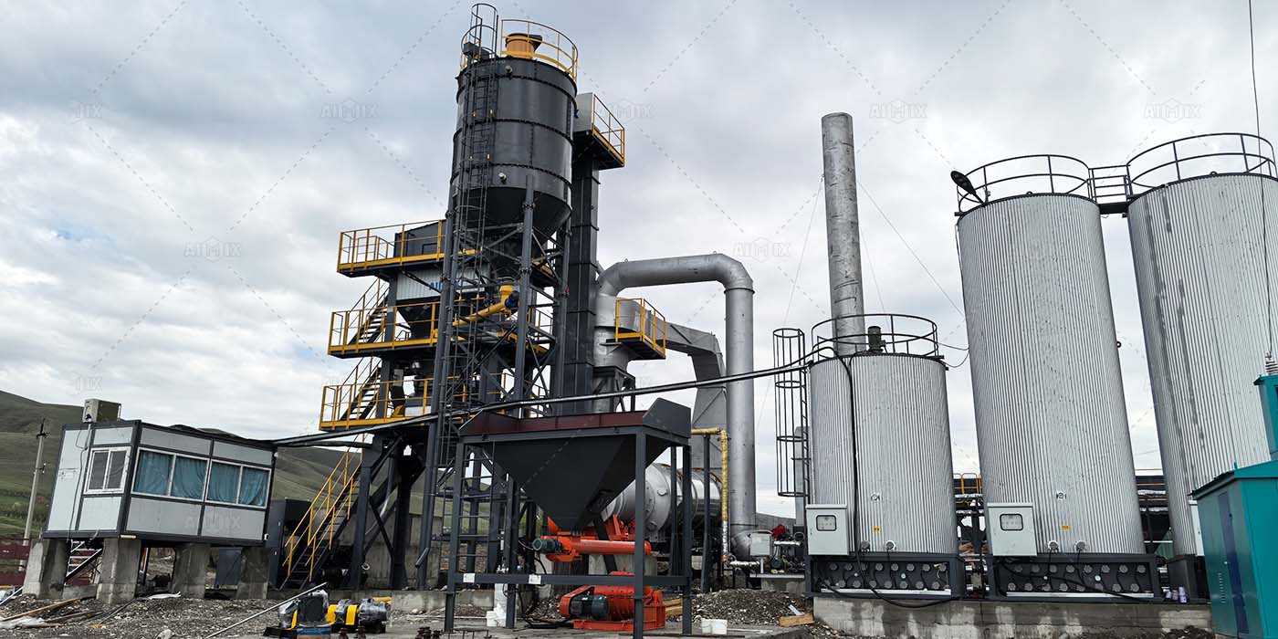 100tph stationary asphalt plant for road projects in Kyrgzstan