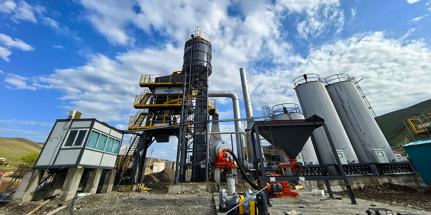 100tph stationary asphalt plant in Kyrgzstan