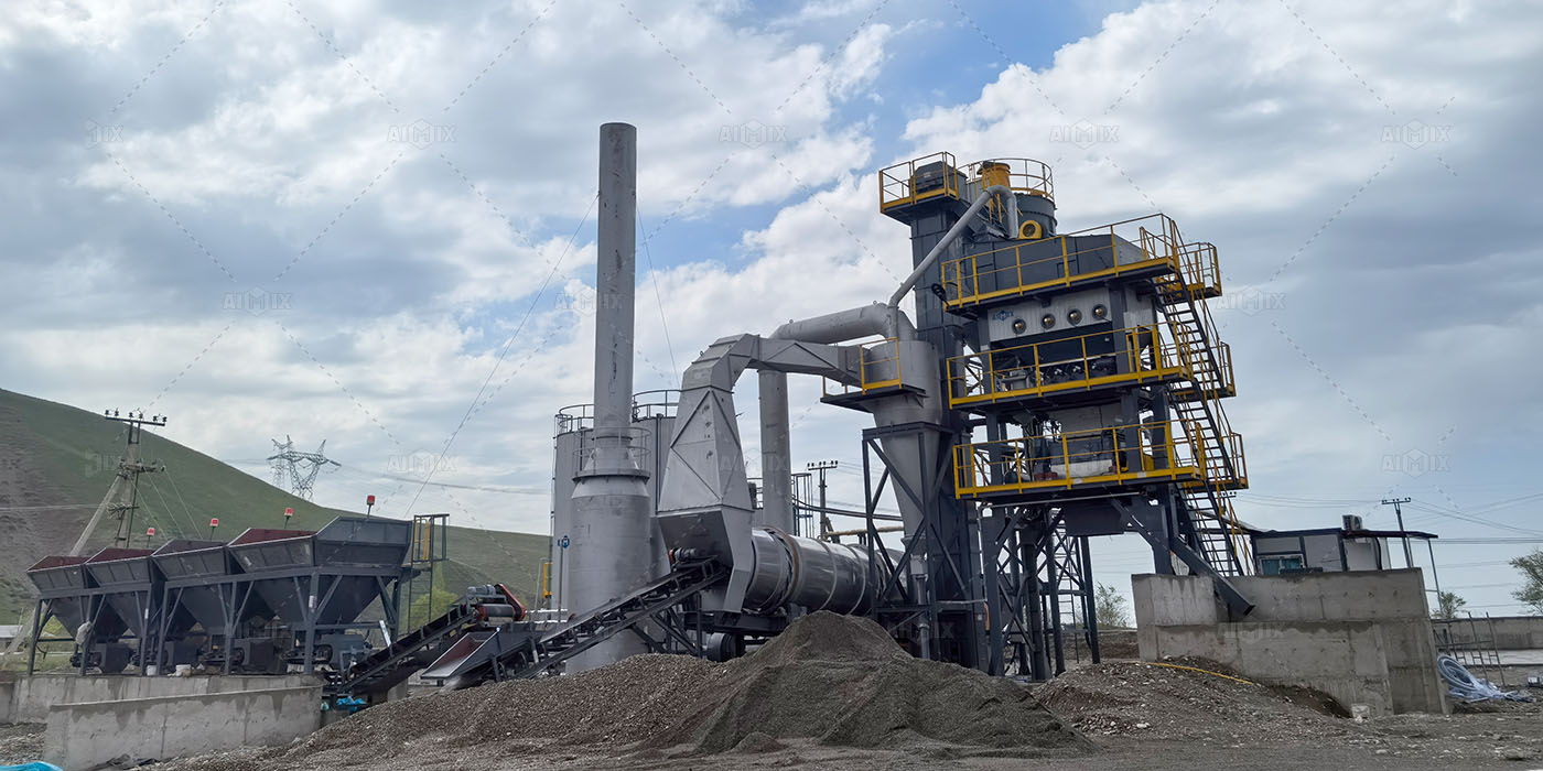 ALQ-100 asphalt batch plant for road construction in Kyrgzstan